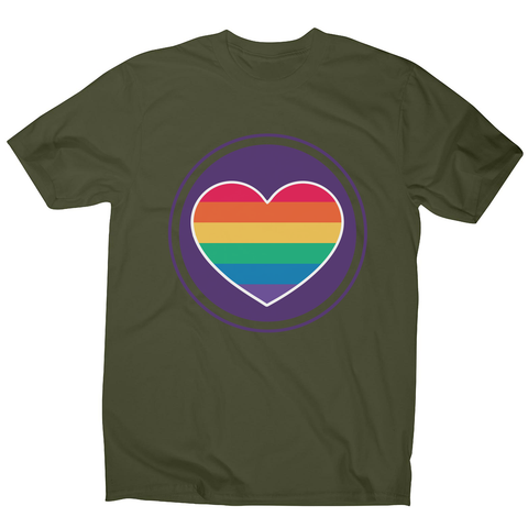 Rainbow heart men's t-shirt - Graphic Gear
