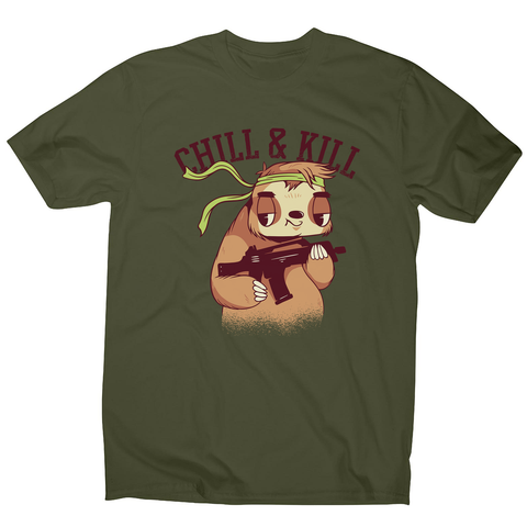 Chill & kill sloth men's t-shirt - Graphic Gear