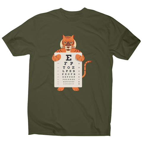 Tiger eye chart men's t-shirt - Graphic Gear