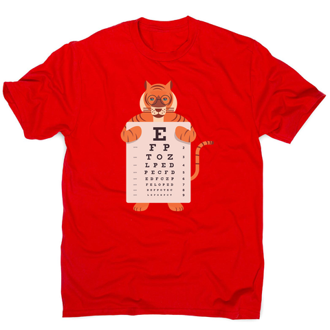 Tiger eye chart men's t-shirt - Graphic Gear