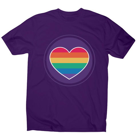 Rainbow heart men's t-shirt - Graphic Gear
