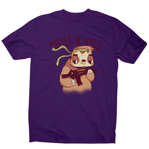 Chill & kill sloth men's t-shirt - Graphic Gear