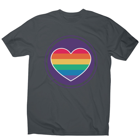 Rainbow heart men's t-shirt - Graphic Gear