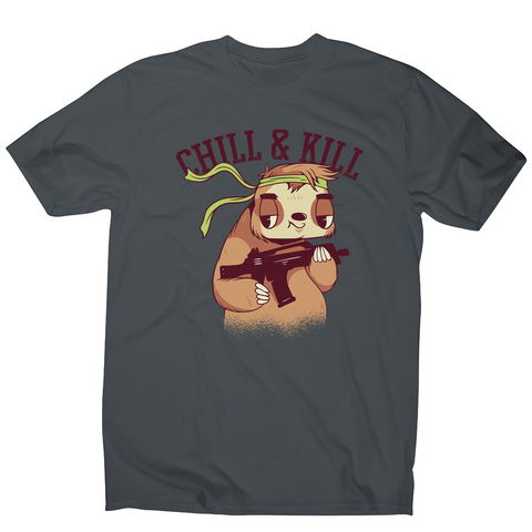 Chill & kill sloth men's t-shirt - Graphic Gear