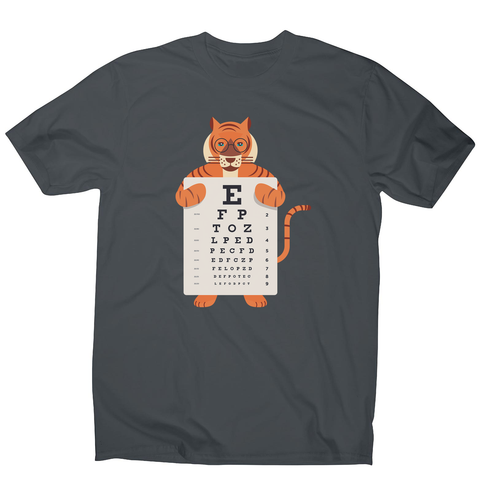 Tiger eye chart men's t-shirt - Graphic Gear