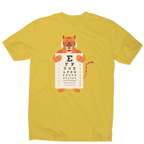 Tiger eye chart men's t-shirt - Graphic Gear