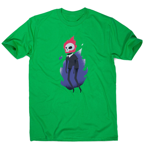 Halloween flaming skull men's t-shirt - Graphic Gear