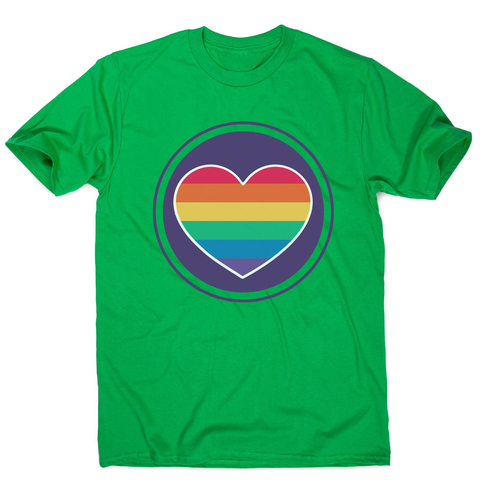Rainbow heart men's t-shirt - Graphic Gear