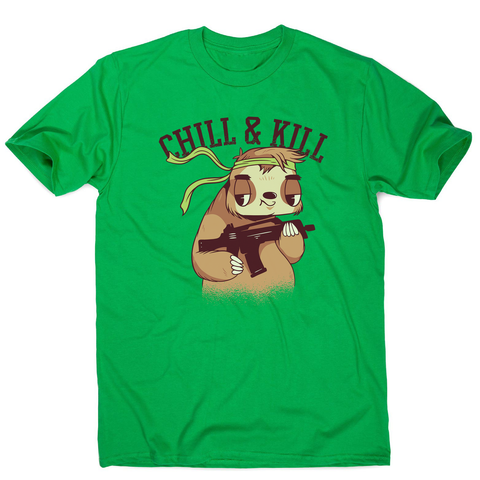 Chill & kill sloth men's t-shirt - Graphic Gear