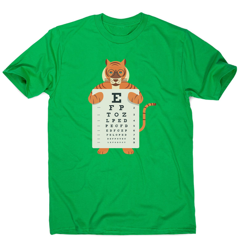 Tiger eye chart men's t-shirt - Graphic Gear