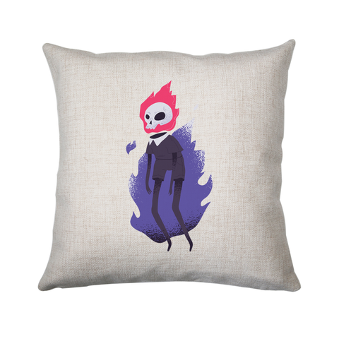 Halloween flaming skull cushion cover pillowcase linen home decor - Graphic Gear