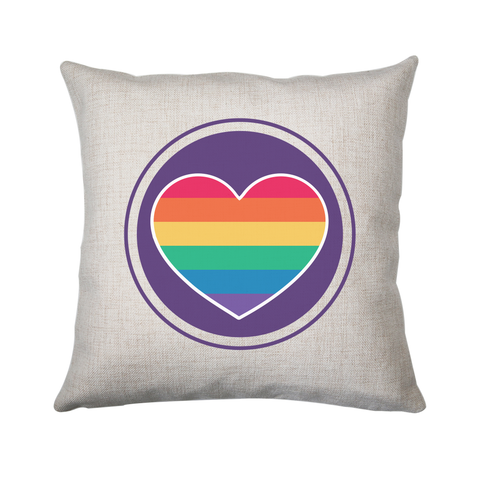 Rainbow heart cushion cover pillowcase linen home decor - Graphic Gear
