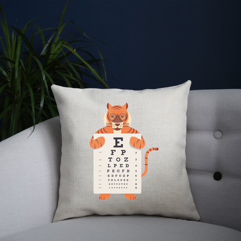 Tiger eye chart cushion cover pillowcase linen home decor - Graphic Gear