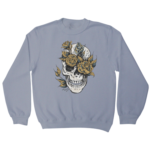 Flower skull sweatshirt - Graphic Gear