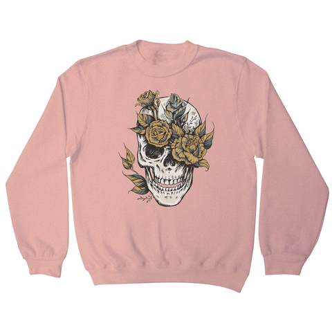 Flower skull sweatshirt - Graphic Gear