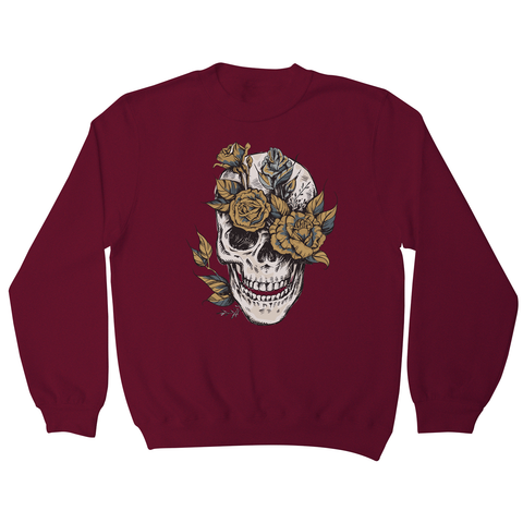 Flower skull sweatshirt - Graphic Gear