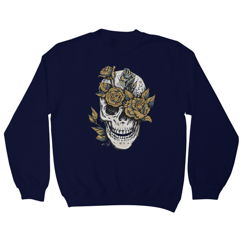 Flower skull sweatshirt - Graphic Gear