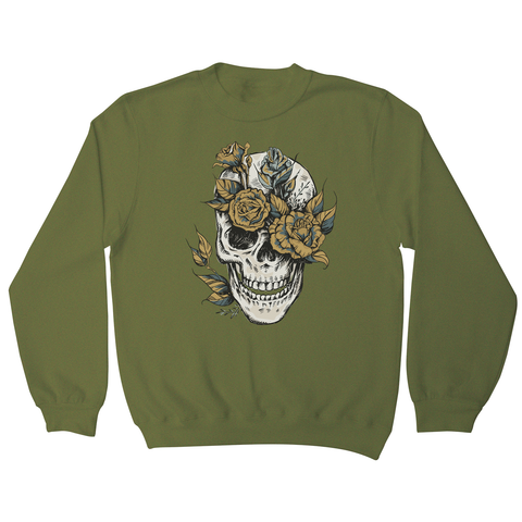 Flower skull sweatshirt - Graphic Gear