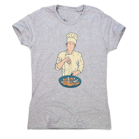 Chef salting mushrooms women's t-shirt - Graphic Gear