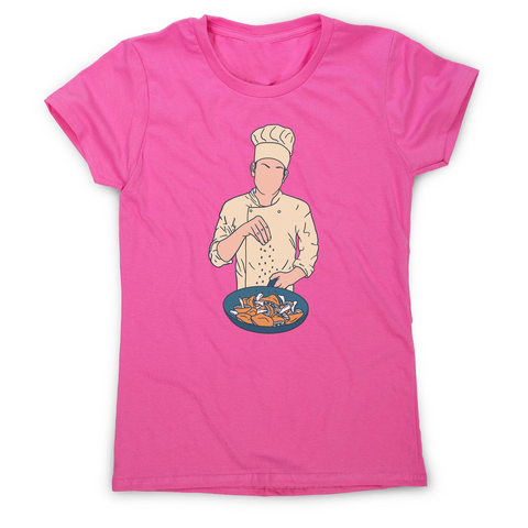 Chef salting mushrooms women's t-shirt - Graphic Gear