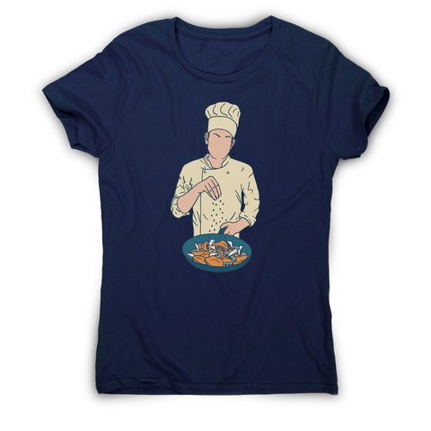 Chef salting mushrooms women's t-shirt - Graphic Gear