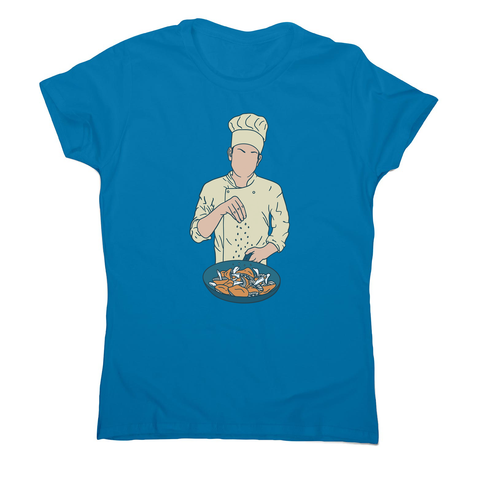 Chef salting mushrooms women's t-shirt - Graphic Gear