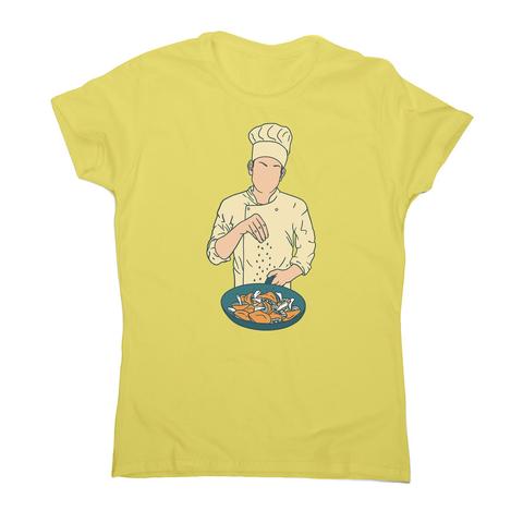 Chef salting mushrooms women's t-shirt - Graphic Gear