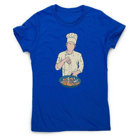 Chef salting mushrooms women's t-shirt - Graphic Gear