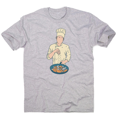 Chef salting mushrooms men's t-shirt - Graphic Gear