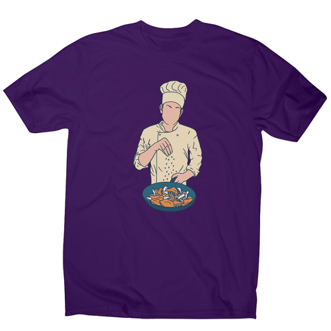 Chef salting mushrooms men's t-shirt - Graphic Gear