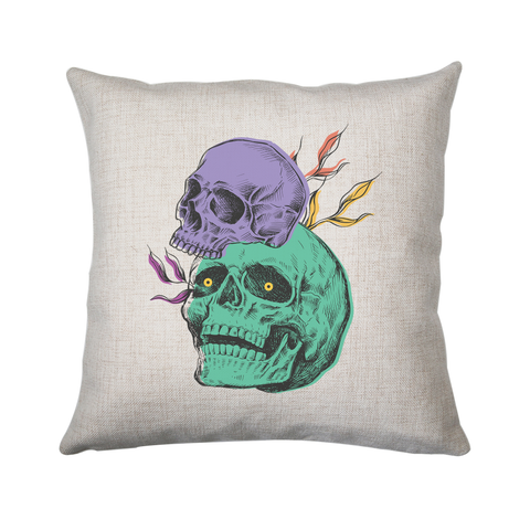 Creepy skulls cushion cover pillowcase linen home decor - Graphic Gear