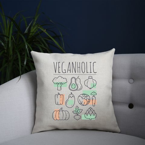 Veganholic cushion cover pillowcase linen home decor - Graphic Gear