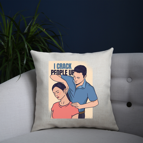 Crack people up cushion cover pillowcase linen home decor - Graphic Gear