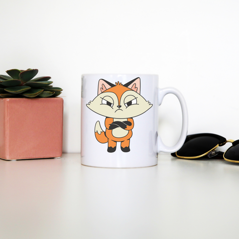 Angry fox mug coffee tea cup - Graphic Gear