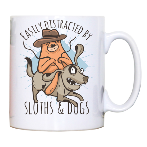 Sloth riding dog mug coffee tea cup - Graphic Gear