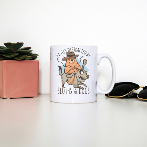 Sloth riding dog mug coffee tea cup - Graphic Gear