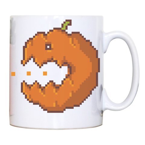 Pixel pumpkin mug coffee tea cup - Graphic Gear