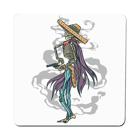 Cowboy skeleton coaster drink mat - Graphic Gear