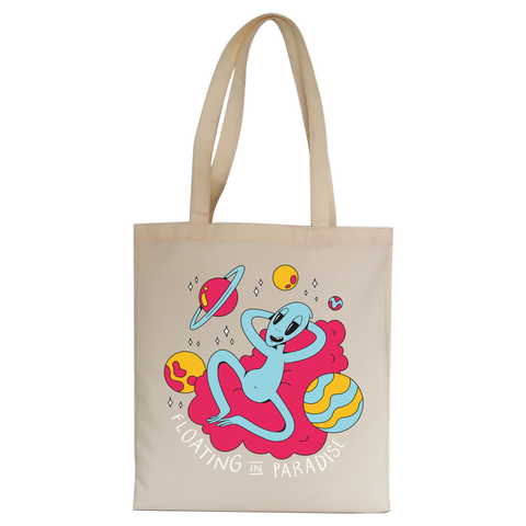 Chilling alien tote bag canvas shopping - Graphic Gear