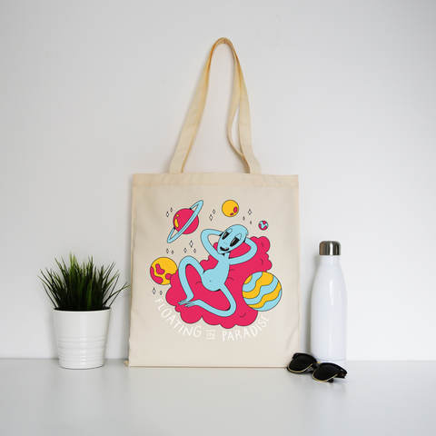 Chilling alien tote bag canvas shopping - Graphic Gear