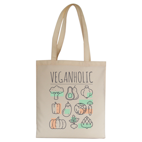 Veganholic tote bag canvas shopping - Graphic Gear