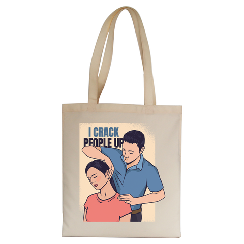 Crack people up tote bag canvas shopping - Graphic Gear