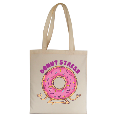 Donut stress tote bag canvas shopping - Graphic Gear