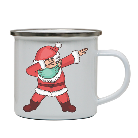 Dabbing santa claus enamel camping mug outdoor cup colors - Graphic Gear
