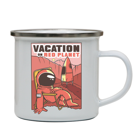 Mars vacation enamel camping mug outdoor cup colors - Graphic Gear