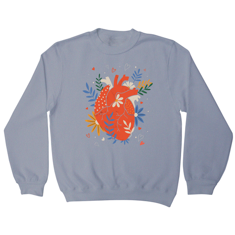 Floral realistic heart sweatshirt - Graphic Gear