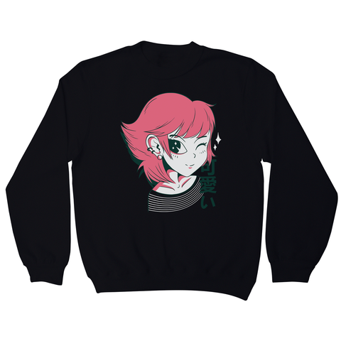 Kawaii anime girl sweatshirt - Graphic Gear