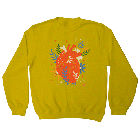 Floral realistic heart sweatshirt - Graphic Gear