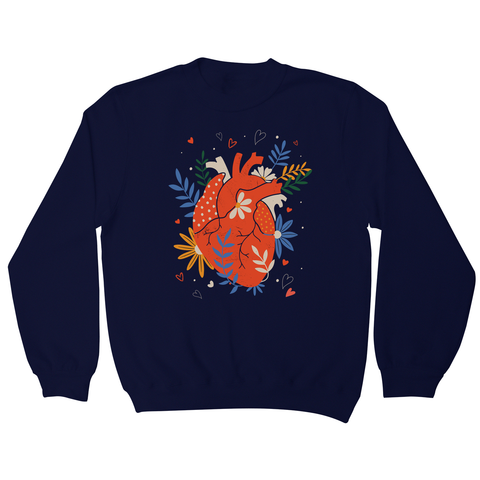 Floral realistic heart sweatshirt - Graphic Gear