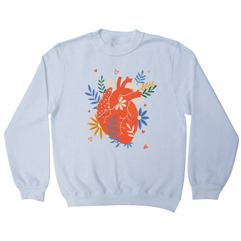 Floral realistic heart sweatshirt - Graphic Gear